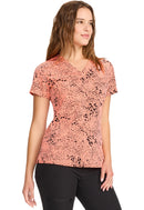 Med Couture Print V-Neck Top. Item MC632 in MC PRINTS Collection. Live Chat for Bulk Discounts.