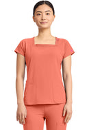 Med Couture Women's 3-Pocket Square Neck Top. Item MC704 in MC AMP Collection. Live Chat for Bulk Discounts.
