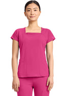 Med Couture Women's 3-Pocket Square Neck Top. Item MC704 in MC AMP Collection. Live Chat for Bulk Discounts.