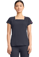 Med Couture Women's 3-Pocket Square Neck Top. Item MC704 in MC AMP Collection. Live Chat for Bulk Discounts.