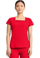 Med Couture Women's 3-Pocket Square Neck Top. Item MC704 in MC AMP Collection. Live Chat for Bulk Discounts.