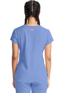 Med Couture Quarter Zip V-Neck Tuckable Top. Item MC705 in MC AMP Collection. Live Chat for Bulk Discounts.