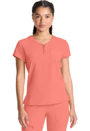 Med Couture Quarter Zip V-Neck Tuckable Top. Item MC705 in MC AMP Collection. Live Chat for Bulk Discounts.
