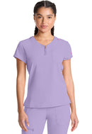 Med Couture Quarter Zip V-Neck Tuckable Top. Item MC705 in MC AMP Collection. Live Chat for Bulk Discounts.