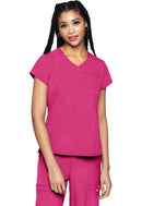 Med Couture Quarter Zip V-Neck Tuckable Top. Item MC705 in MC AMP Collection. Live Chat for Bulk Discounts.