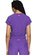 Med Couture Quarter Zip V-Neck Tuckable Top. Item MC705 in MC AMP Collection. Live Chat for Bulk Discounts.