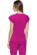Med Couture Knit Lettuce-Edged Top. Item MC706 in MC LAYERS Collection. Live Chat for Bulk Discounts.