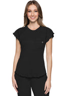 Med Couture Knit Lettuce-Edged Top. Item MC706 in MC LAYERS Collection. Live Chat for Bulk Discounts.