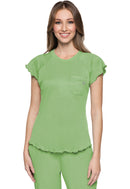 Med Couture Knit Lettuce-Edged Top. Item MC706 in MC LAYERS Collection. Live Chat for Bulk Discounts.