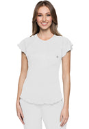 Med Couture Knit Lettuce-Edged Top. Item MC706 in MC LAYERS Collection. Live Chat for Bulk Discounts.