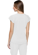 Med Couture Knit Lettuce-Edged Top. Item MC706 in MC LAYERS Collection. Live Chat for Bulk Discounts.