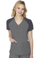Med Couture Raglan Sleeve Top. Item MC7425 in MC TOUCH Collection. Live Chat for Bulk Discounts.