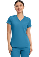 Med Couture V-Neck Tuck In. Item MC7448 in MC TOUCH Collection. Live Chat for Bulk Discounts.