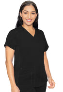 Med Couture V-Neck Shirttail Top. Item MC7459MN in MC TOUCH Collection. Live Chat for Bulk Discounts.