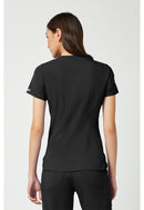 Med Couture V-Neck Shirttail Top. Item MC7459 in MC TOUCH Collection. Live Chat for Bulk Discounts.