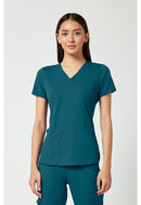 Med Couture V-Neck Shirttail Top. Item MC7459 in MC TOUCH Collection. Live Chat for Bulk Discounts.