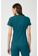 Med Couture V-Neck Shirttail Top. Item MC7459 in MC TOUCH Collection. Live Chat for Bulk Discounts.