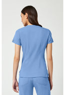 Med Couture V-Neck Shirttail Top. Item MC7459 in MC TOUCH Collection. Live Chat for Bulk Discounts.