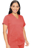 Med Couture V-Neck Shirttail Top. Item MC7459 in MC TOUCH Collection. Live Chat for Bulk Discounts.