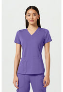 Med Couture V-Neck Shirttail Top. Item MC7459 in MC TOUCH Collection. Live Chat for Bulk Discounts.