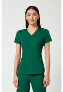 Med Couture V-Neck Shirttail Top. Item MC7459 in MC TOUCH Collection. Live Chat for Bulk Discounts.