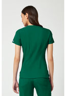 Med Couture V-Neck Shirttail Top. Item MC7459 in MC TOUCH Collection. Live Chat for Bulk Discounts.