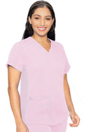 Med Couture V-Neck Shirttail Top. Item MC7459 in MC TOUCH Collection. Live Chat for Bulk Discounts.