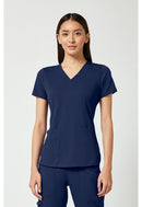 Med Couture V-Neck Shirttail Top. Item MC7459 in MC TOUCH Collection. Live Chat for Bulk Discounts.