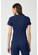 Med Couture V-Neck Shirttail Top. Item MC7459 in MC TOUCH Collection. Live Chat for Bulk Discounts.