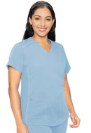 Med Couture V-Neck Shirttail Top. Item MC7459 in MC TOUCH Collection. Live Chat for Bulk Discounts.