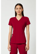 Med Couture V-Neck Shirttail Top. Item MC7459 in MC TOUCH Collection. Live Chat for Bulk Discounts.