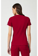 Med Couture V-Neck Shirttail Top. Item MC7459 in MC TOUCH Collection. Live Chat for Bulk Discounts.