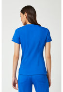 Med Couture V-Neck Shirttail Top. Item MC7459 in MC TOUCH Collection. Live Chat for Bulk Discounts.