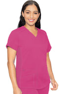 Med Couture V-Neck Shirttail Top. Item MC7459 in MC TOUCH Collection. Live Chat for Bulk Discounts.