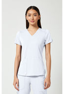 Med Couture V-Neck Shirttail Top. Item MC7459 in MC TOUCH Collection. Live Chat for Bulk Discounts.
