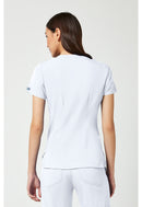 Med Couture V-Neck Shirttail Top. Item MC7459 in MC TOUCH Collection. Live Chat for Bulk Discounts.