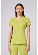 Med Couture V-Neck Shirttail Top. Item MC7459 in MC TOUCH Collection. Live Chat for Bulk Discounts.