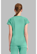 Med Couture Raglan V-Neck Top. Item MC752 in MC AMP KNIT Collection. Live Chat for Bulk Discounts.