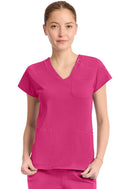 Med Couture Raglan V-Neck Top. Item MC752 in MC AMP KNIT Collection. Live Chat for Bulk Discounts.