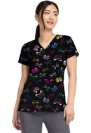 Med Couture V-Neck Print Top. Item MC8564 in MC PRINTS Collection. Live Chat for Bulk Discounts.