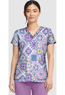 Med Couture V-Neck Print Top. Item MC8564 in MC PRINTS Collection. Live Chat for Bulk Discounts.