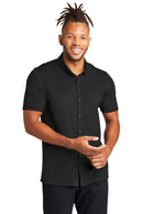 Mercer+Mettle ®  Stretch Pique Full-Button Polo MM1006
