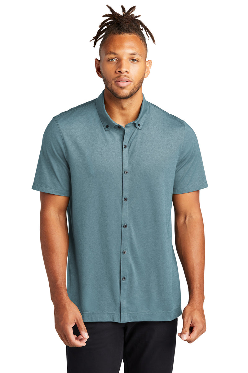 Mercer+Mettle ®  Stretch Pique Full-Button Polo MM1006