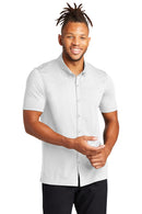 Mercer+Mettle ®  Stretch Pique Full-Button Polo MM1006