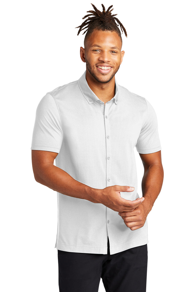 Mercer+Mettle ®  Stretch Pique Full-Button Polo MM1006