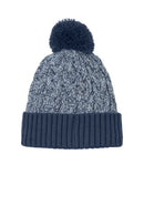 New Era Marled Knit Pom Beanie NE910. Live Chat for Bulk Discounts