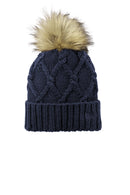 New Era Faux Fur Pom Beanie NE911. Live Chat for Bulk Discounts