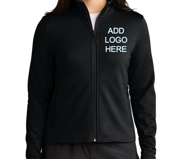 The North Face Women’s Aim Full-Zip Fleece Jacket with Custom Logos. NF0A8FQJ
