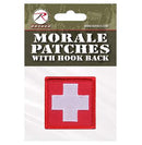 Rothco White Cross Red Morale Patch. Item