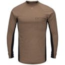 Bulwark [MPS8] Men's FR Long Sleeve Base Layer With Concealed Chest Pocket. Live Chat for Bulk Discounts.